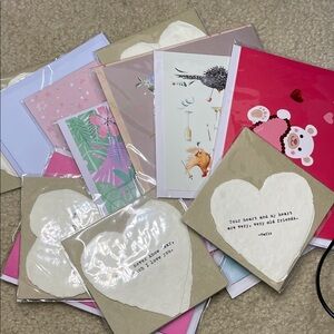 13 Greeting Cards Anniversary Baby Shower valentines Thinking of you etc NIP